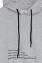 Girl's Tracksuit Set, Stony Text Printed Hoodie, Age 8-12, Gray Melange - 5