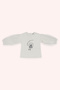 Baby Girl Print Detailed Ecru Sweatshirt