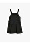 Square Neck Flap Pocket Detail Viscose Blend Gilet Dress
