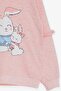 Girl's Sweatshirt Bunny Printed 1.5-5 Years, Salmon Melange - 8