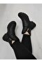 Women's Black Thermal Wool Snow Boots - 3
