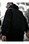 Men's Black Believer Printed Hooded Sweatshirt - 3