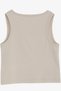 Girl's Strap T-Shirt with Coat of Arms and Stones, Age 9-14, Beige - 2