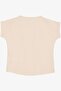 Girl's T-Shirt with Floral & Text Print and Sequins, Ages 9-14, Powder - 2