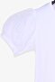 T-Shirt for Girls Ages 8-12 - Tulle Sleeves, Ecru - 4