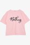 Girl's T-Shirt with Stone Lettering Print, Ages 9-16, Pink