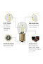 6000K 1157 BAY15D white 2X P21W Ba15s 1156 Led 1157 Bay15d Bulb Socket Filament Chip Car Light Bulb - 2