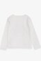 Girl's Long Sleeve T-Shirt Glitter Text Printed 3-7 Years, Ecru - 2