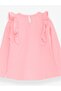 Girl's Long Sleeve T-Shirt with Laced Frills, Age 3-8, Powder - 5