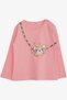 Girl's Long Sleeve T-Shirt with Cute Moonshine Printed, Age 2-6, Pink