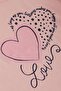 Girl's Long Sleeve T-Shirt Houndstooth Polka Dot Heart Printed Lettering 3-8 Years, Pink - 4
