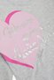 Girl's Long Sleeve T-Shirt Gilded Text Printed Heart 6-12 Years, Light Gray Melange - 8
