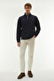 Zippered Lapel Neck Sweatshirt - 3