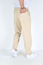 Beige Men's Hambez Elastic Comfortable Fit Cotton Sweatpants Bottom Pantalon - 3