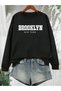 BrooklynNewYork PrintedUnisexOversize Crew Neck Sweatshirt