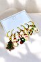 SET OF 6 NEW YEAR CHRISTMAS THEMED EARRINGS