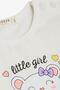 Girl's Long Sleeve Dress Little Girls Love Themed Happy Teddy Bear Printed Tulle 1-4 Years, Ekr - 3