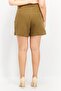 Women Textured Basic Shorts, Olive - 3