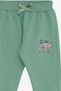 Baby Girl Sweatpants Baby Elephant Printed 6 Months-2 Years, Mint Green - 3