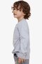 Boy's Long Sleeve T-Shirt with Pocket, Age 4-8, Light Gray Melange - 2