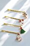 Set of 4 Christmas Themed Wire Clasps - 4