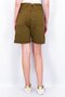 Women Solid Tie Loop Basic Shorts, Olive - 3