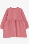 Girl's Long Sleeve Dress with Teddy Bear Accessory, Age 2-6, Dried Rose - 2