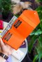 Vegan Leather Coin Pocket Large Card Holder Mini Orange Women's Wallet - 5
