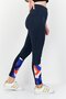 Women Brand Logo Leggings, Navy Blue - 2
