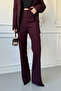 Burgundy Belted Jacket and Trousers Set - 6