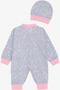 Baby Girl Romper with Colorful Star Patterned , 0-3 Months-6 Months, Gray - 2