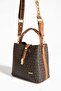 Women's Brown Brown Lock Detailed Wallet Bag Combination & Handbag - 2