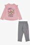 Girls' Leggings Printed with Bow and Teddy Bear Print, 1.5-5 Years, Pink - 4