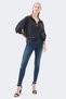 Monny High Waist Lycra Blue Skinny Jean Trousers - 3