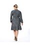 Women's Plus Size Double Breasted Neckline Long Sleeve Dress 22015 - 3