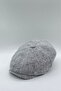 Winter Woolen Gray Herringbone Patterned 8-Piece British Style Peaky Blinders Cap Hat - 3