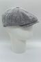 Winter Woolen Gray Herringbone Patterned 8-Piece British Style Peaky Blinders Cap Hat