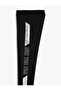 Sports Tights Slogan Printed Elastic Waist - 3