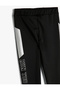 Sports Tights Slogan Printed Elastic Waist - 4