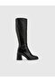 Dirc Genuine Patent Leather Women's Black Heeled Boots - 3