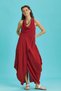Autumnal Collar Authentic Red Dress - 3