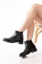 270-3030 Black Buckle Accessory Zippered Daily Women's Boots - 2