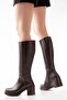 767-3013 Brown Zippered Daily Women's Boots - 4