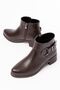 270-3030 Brown Buckle Accessory Zippered Daily Women's Boots - 5