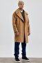 Men's Comfortable Fit Double Breasted Collar Biscuit Color Stamp Coat Premium Mz56123 - 8