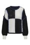 Onldenise Life Ls Oneck Knt Crew Neck Block Color Low Sleeve Regular Fit Loose Sweatshirt