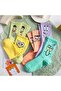 College Socks Cotton 5 Pairs Fun Colorful Patterned Socks Comfortable Flexible Socks Funny Face Socks - 5