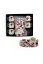 Set of 6 Porcelain Coffee Cups Red Butterfly Gilded - 2