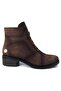 1585 Genuine Leather Daily Women's Boots-Brown Nubuck - 2