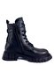 1960 Genuine Leather Daily Women's Boots-Black - 3